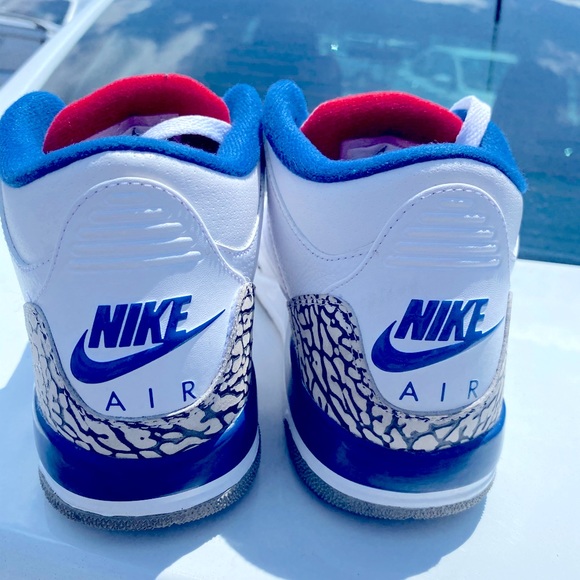 Nike Air Jordan 3 True Blue Size 7.5 III White OG - Picture 3 of 4